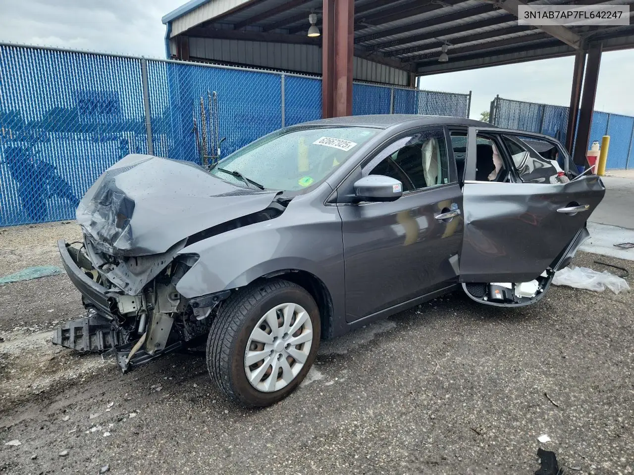 2015 Nissan Sentra S VIN: 3N1AB7AP7FL642247 Lot: 62667925