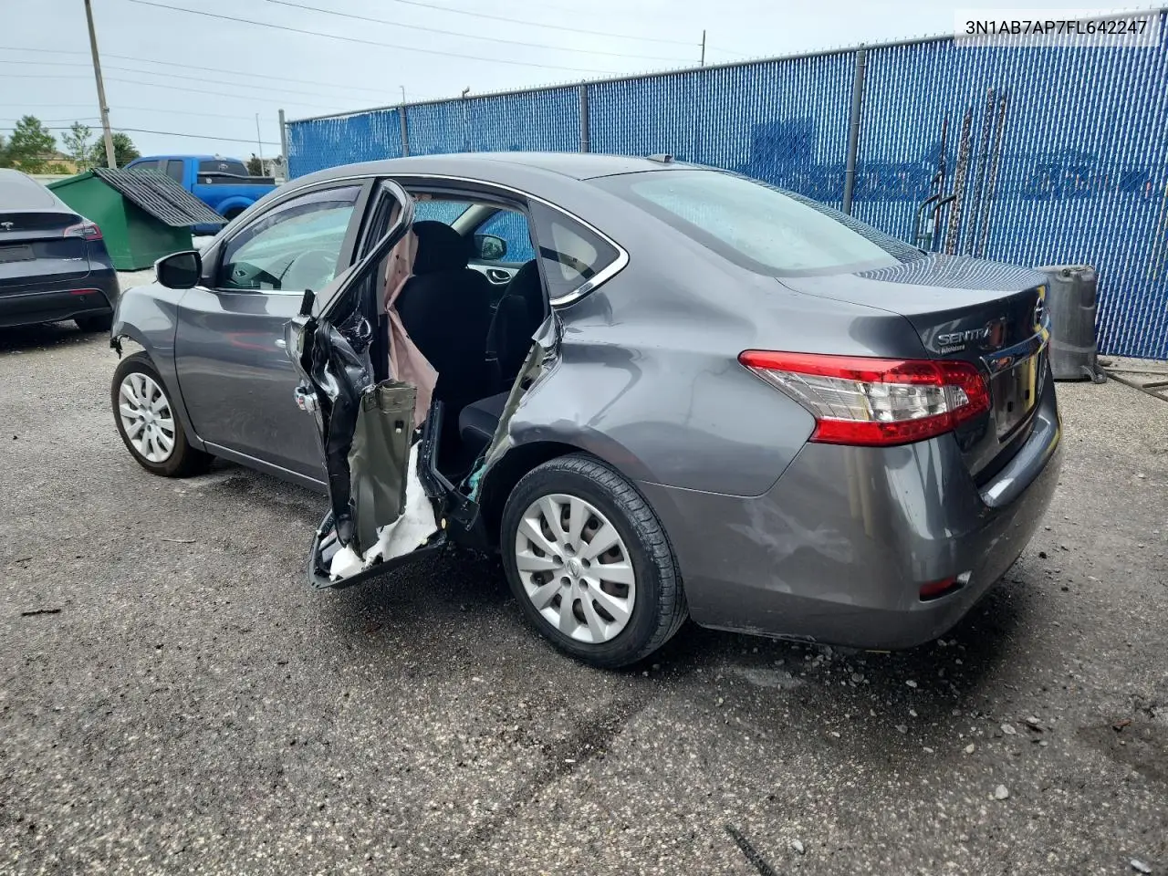 2015 Nissan Sentra S VIN: 3N1AB7AP7FL642247 Lot: 62667925