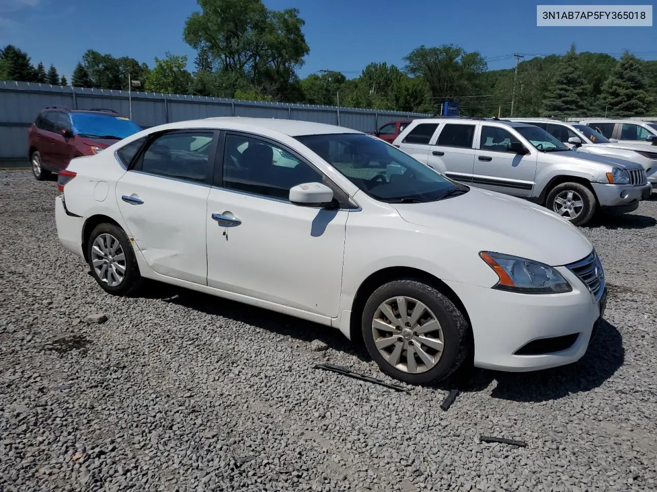 2015 Nissan Sentra S VIN: 3N1AB7AP5FY365018 Lot: 62879895