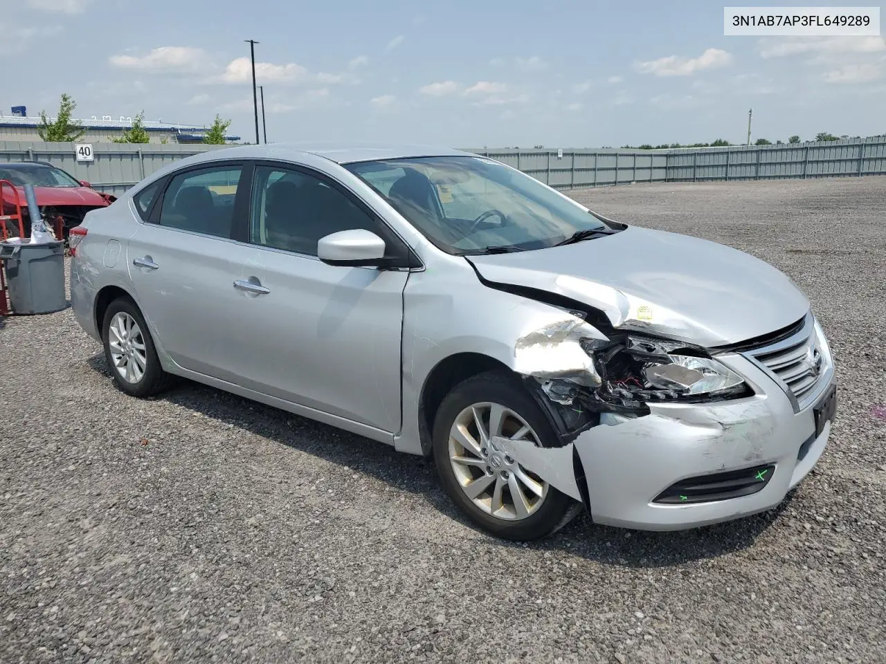2015 Nissan Sentra S VIN: 3N1AB7AP3FL649289 Lot: 62900455