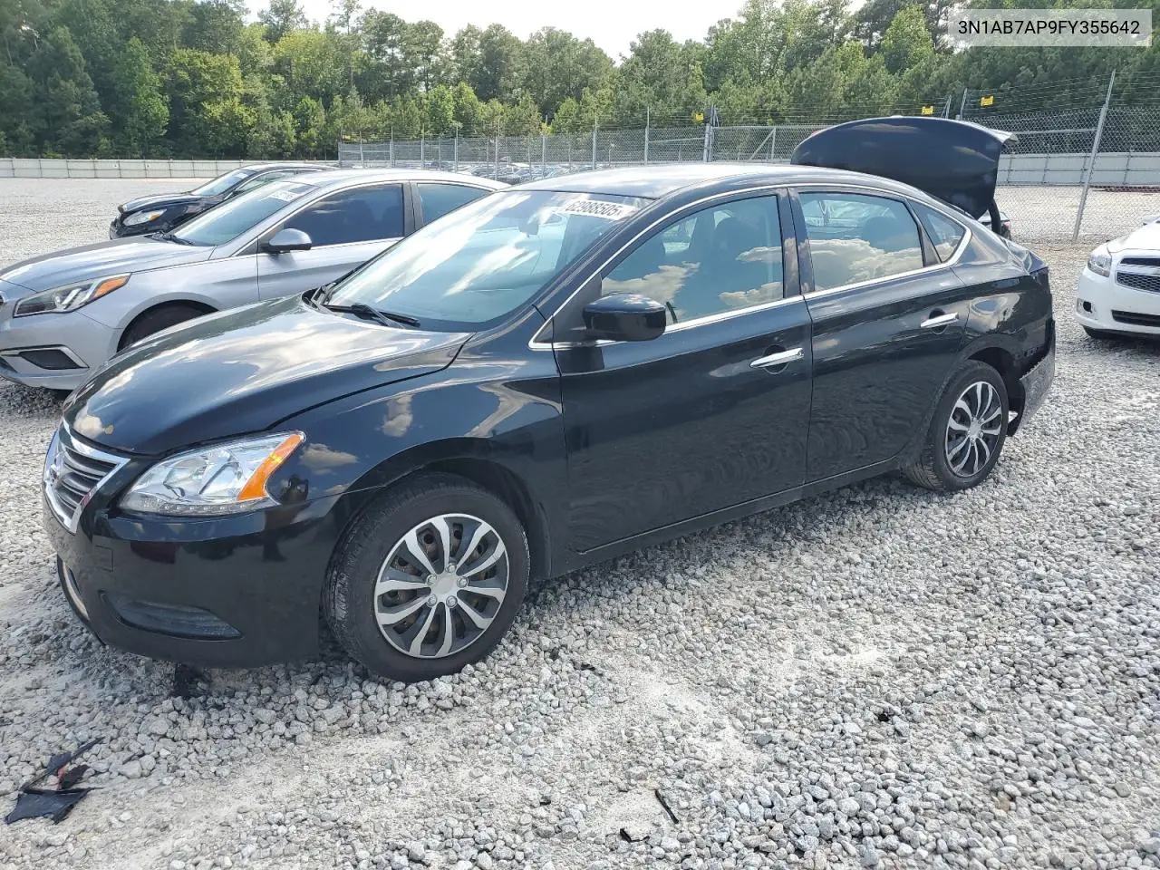 2015 Nissan Sentra S VIN: 3N1AB7AP9FY355642 Lot: 62988505