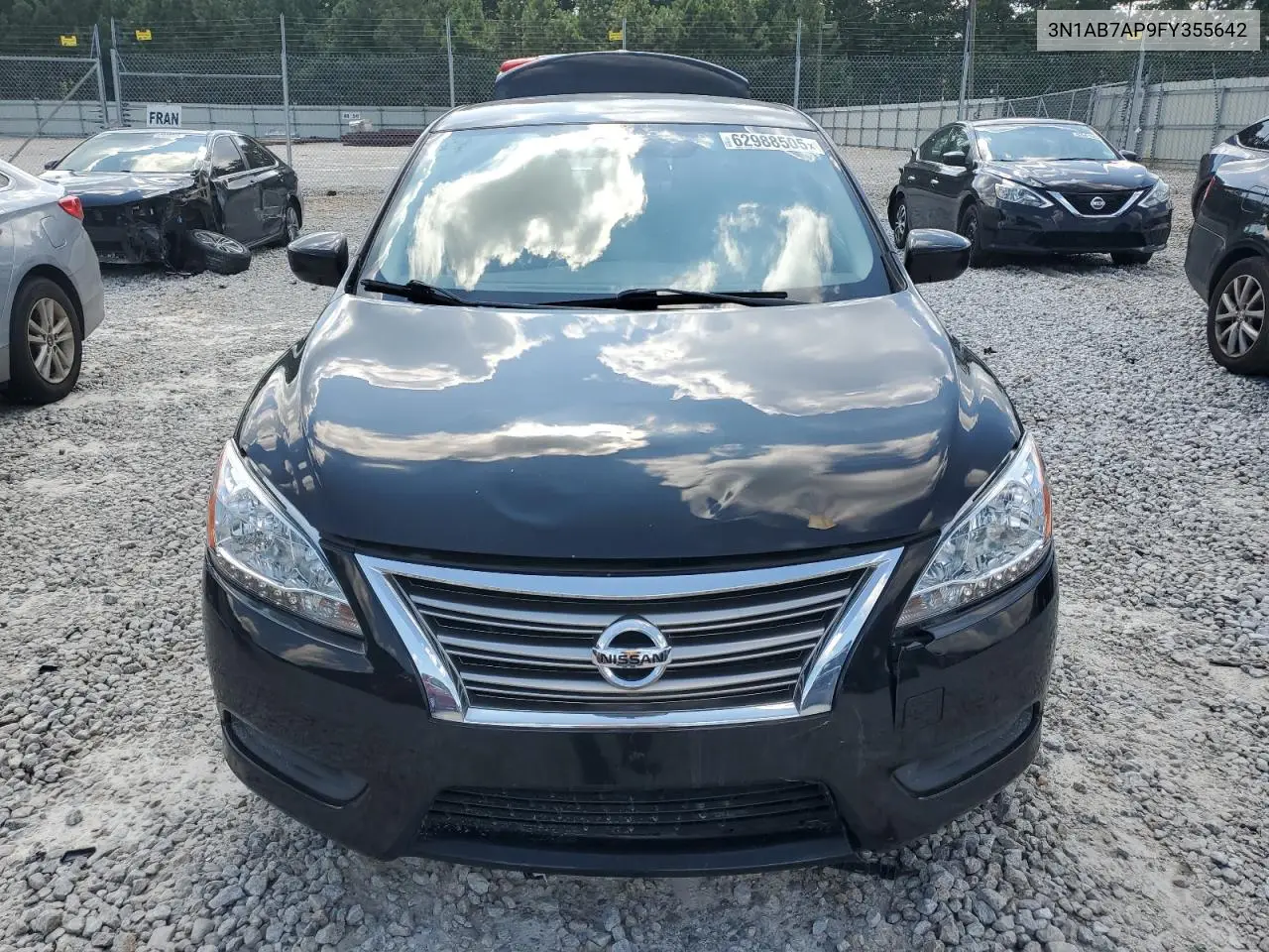 2015 Nissan Sentra S VIN: 3N1AB7AP9FY355642 Lot: 62988505