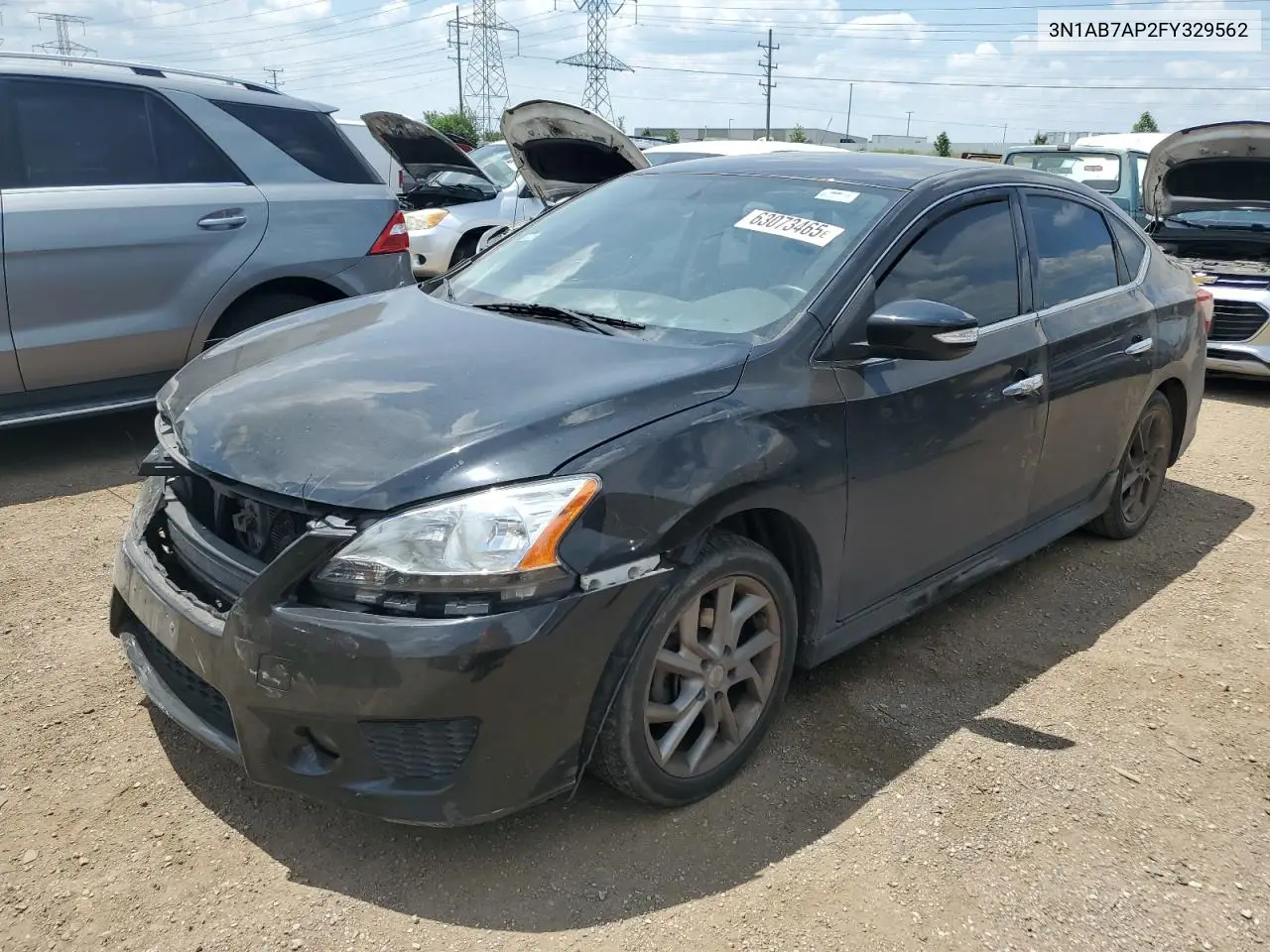 2015 Nissan Sentra S VIN: 3N1AB7AP2FY329562 Lot: 63073465