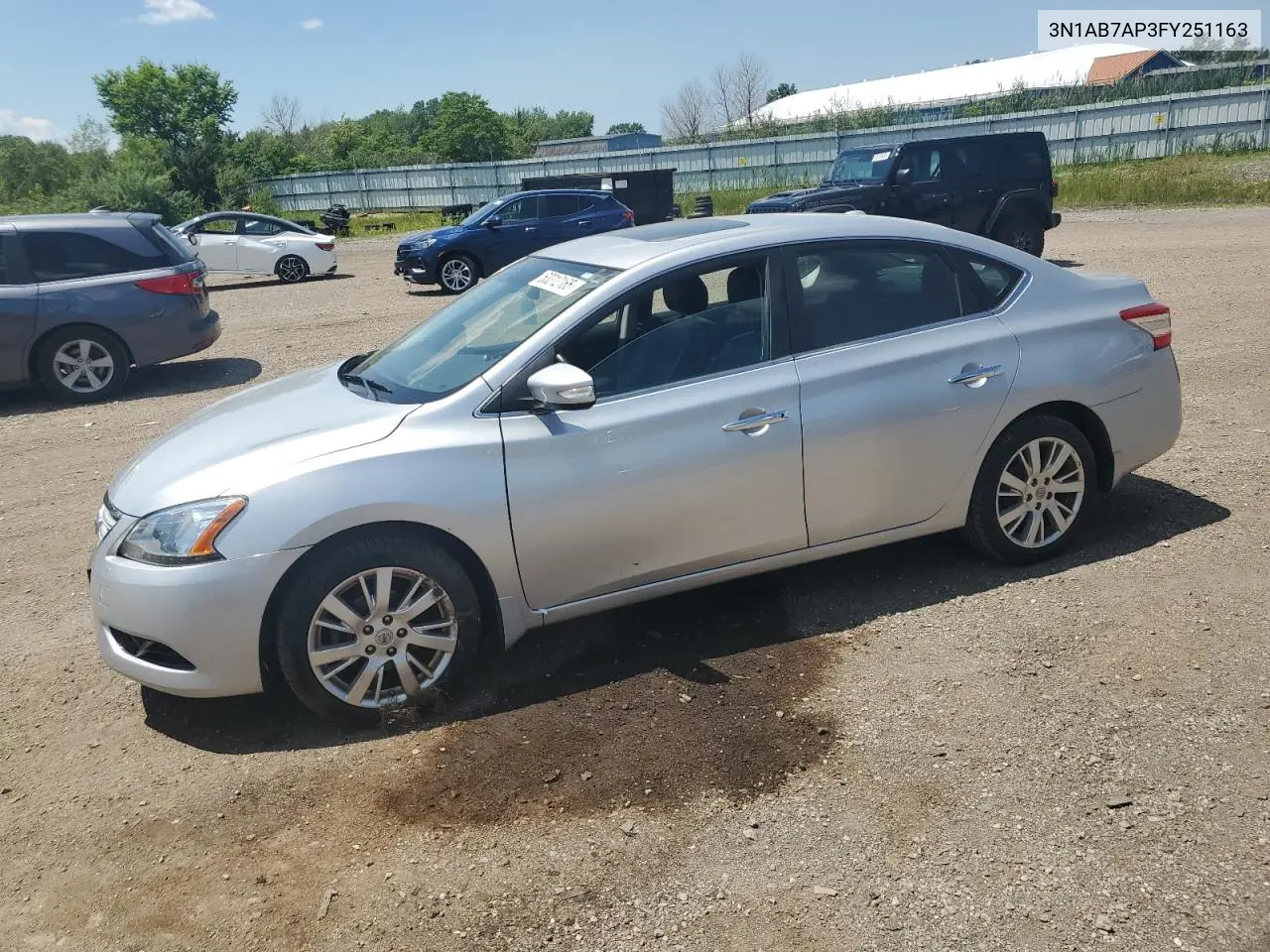 2015 Nissan Sentra S VIN: 3N1AB7AP3FY251163 Lot: 63312165