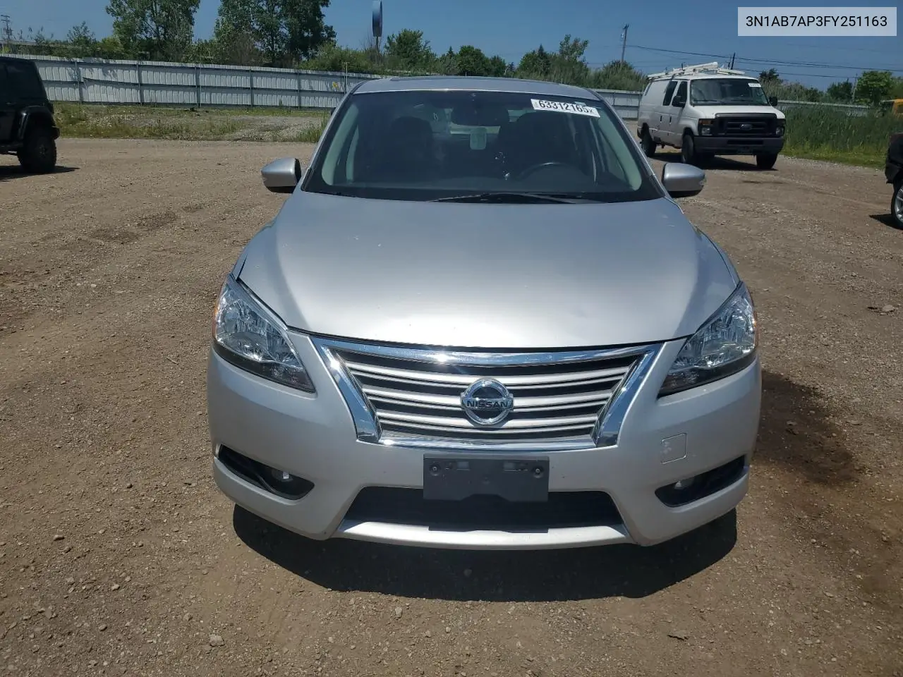 2015 Nissan Sentra S VIN: 3N1AB7AP3FY251163 Lot: 63312165