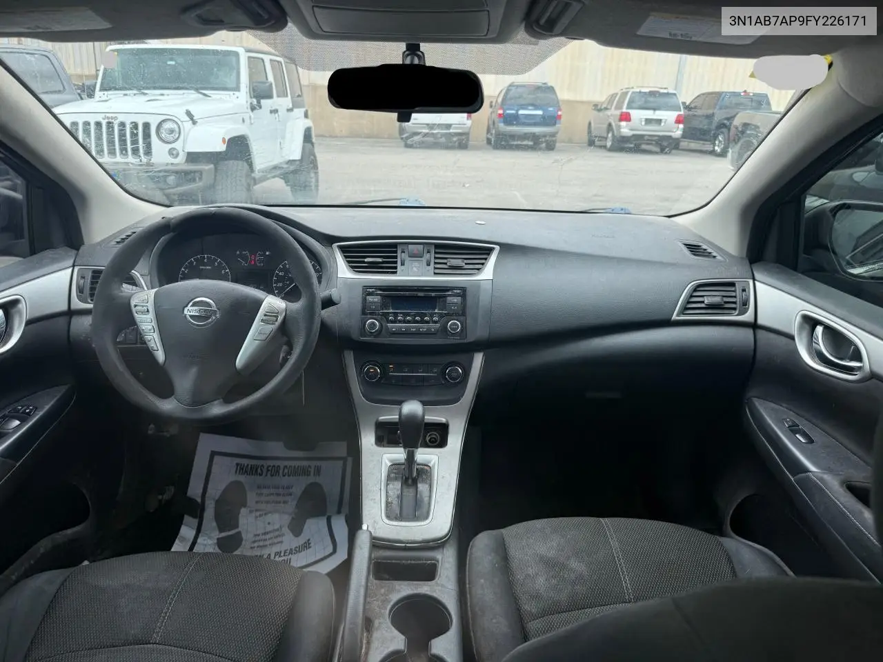 2015 Nissan Sentra S VIN: 3N1AB7AP9FY226171 Lot: 63639125