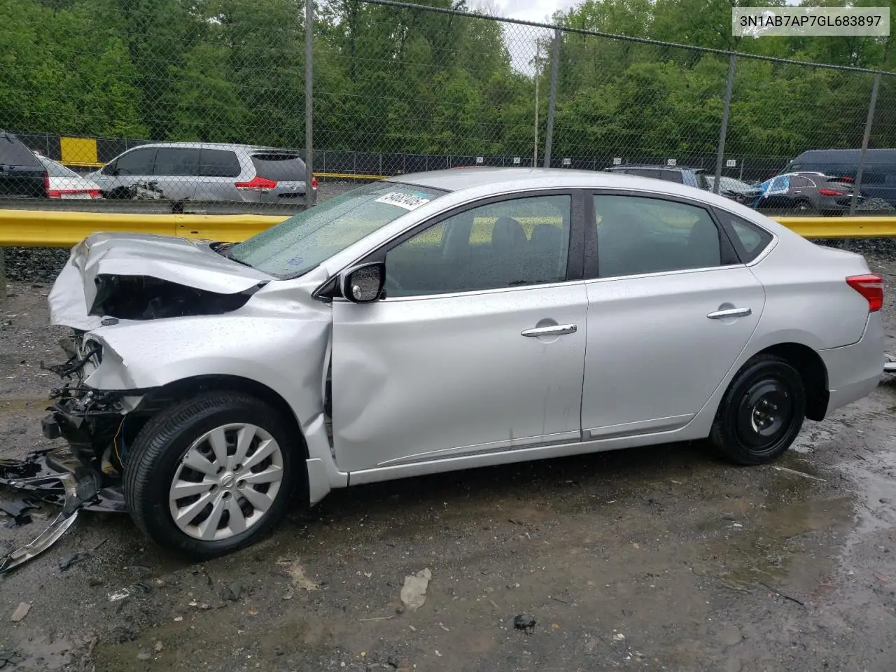 2016 Nissan Sentra S VIN: 3N1AB7AP7GL683897 Lot: 54682405