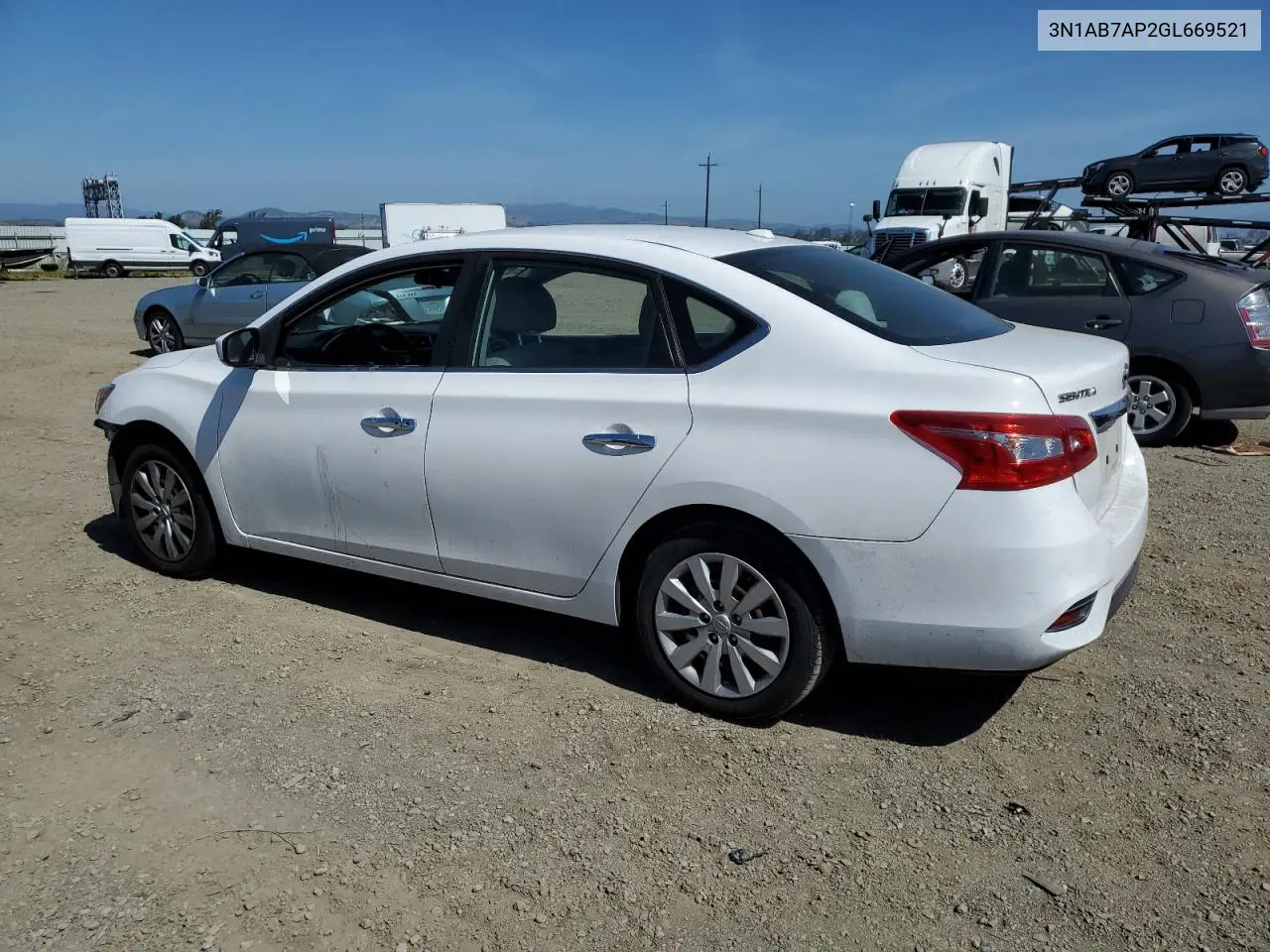 2016 Nissan Sentra S VIN: 3N1AB7AP2GL669521 Lot: 56983455