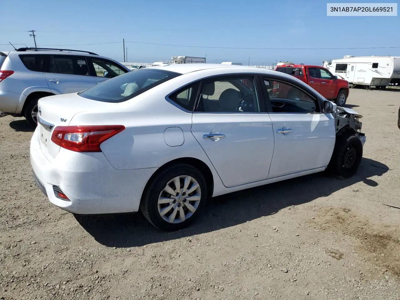 2016 Nissan Sentra S VIN: 3N1AB7AP2GL669521 Lot: 56983455