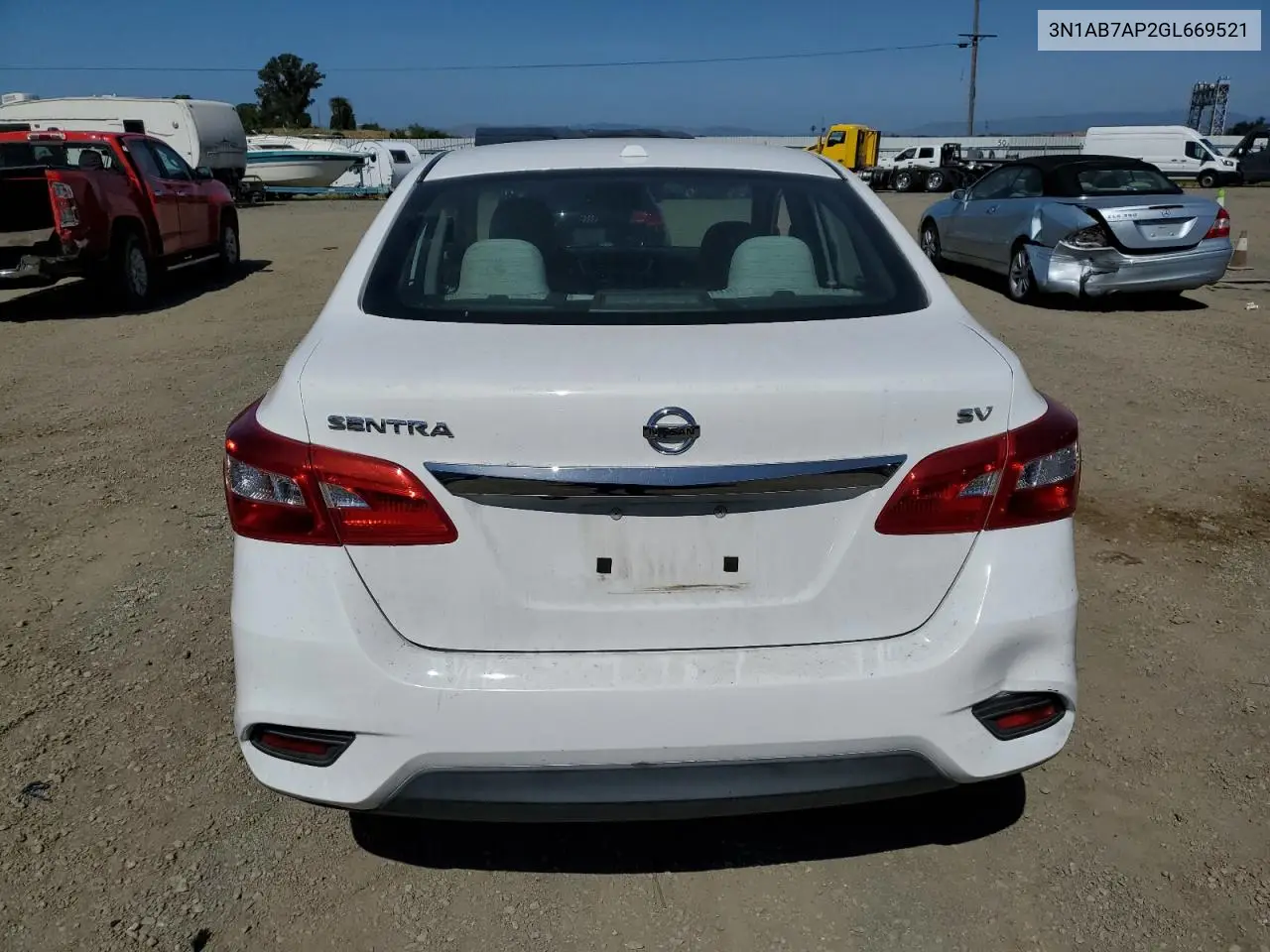 2016 Nissan Sentra S VIN: 3N1AB7AP2GL669521 Lot: 56983455