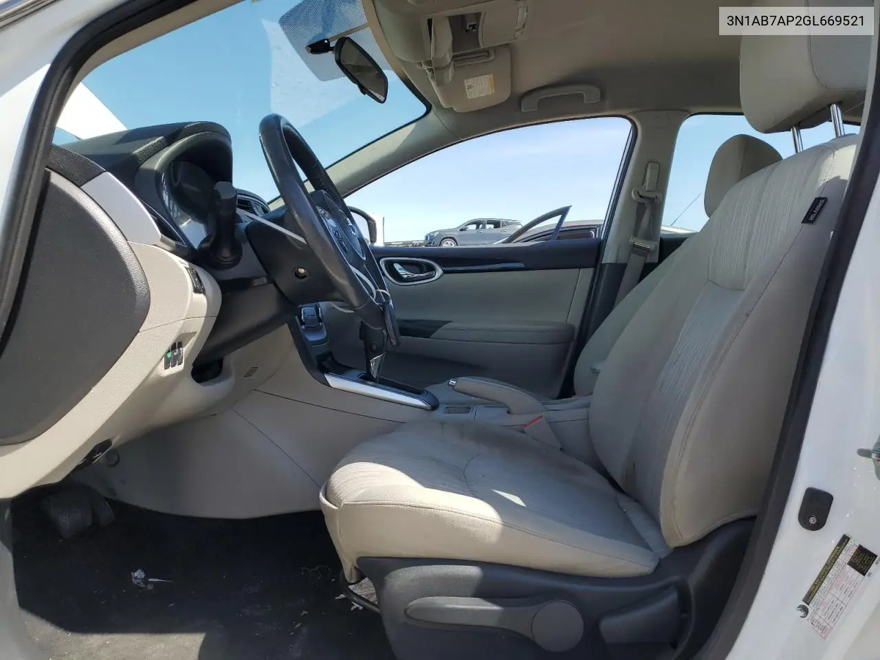 2016 Nissan Sentra S VIN: 3N1AB7AP2GL669521 Lot: 56983455