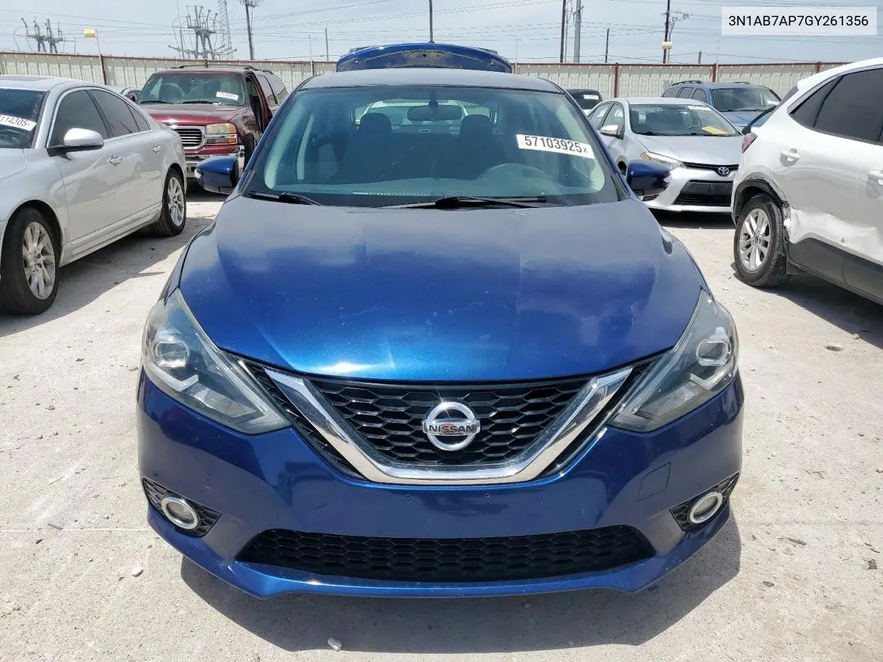 2016 Nissan Sentra S VIN: 3N1AB7AP7GY261356 Lot: 57103925