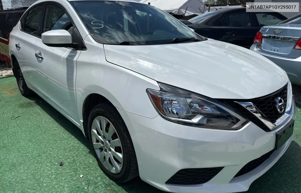 2016 Nissan Sentra S VIN: 3N1AB7AP1GY295017 Lot: 57305695
