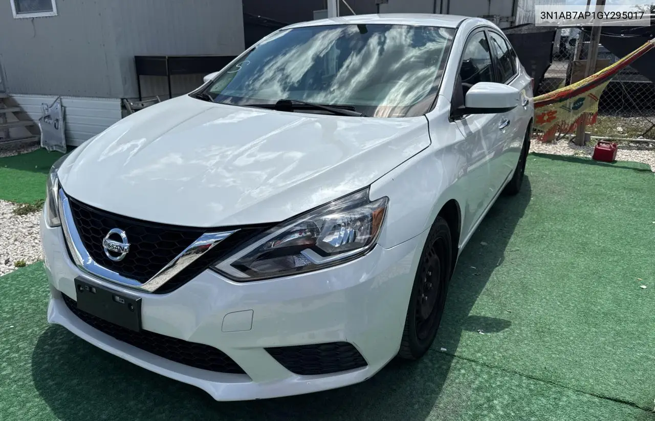 2016 Nissan Sentra S VIN: 3N1AB7AP1GY295017 Lot: 57305695