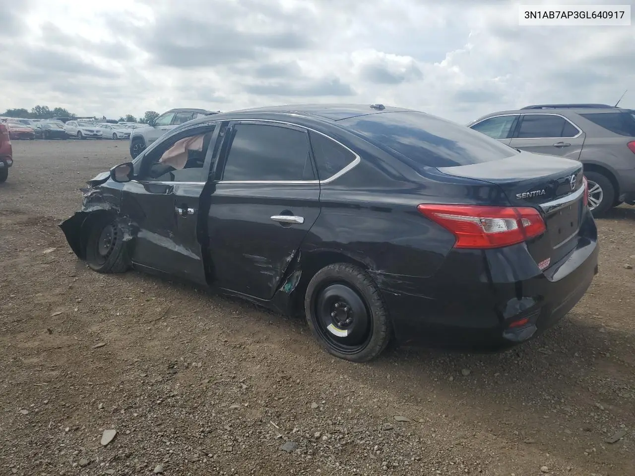 2016 Nissan Sentra S VIN: 3N1AB7AP3GL640917 Lot: 62685095
