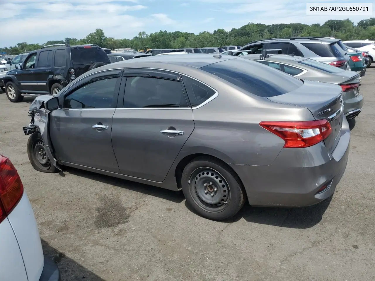 2016 Nissan Sentra S VIN: 3N1AB7AP2GL650791 Lot: 62812705