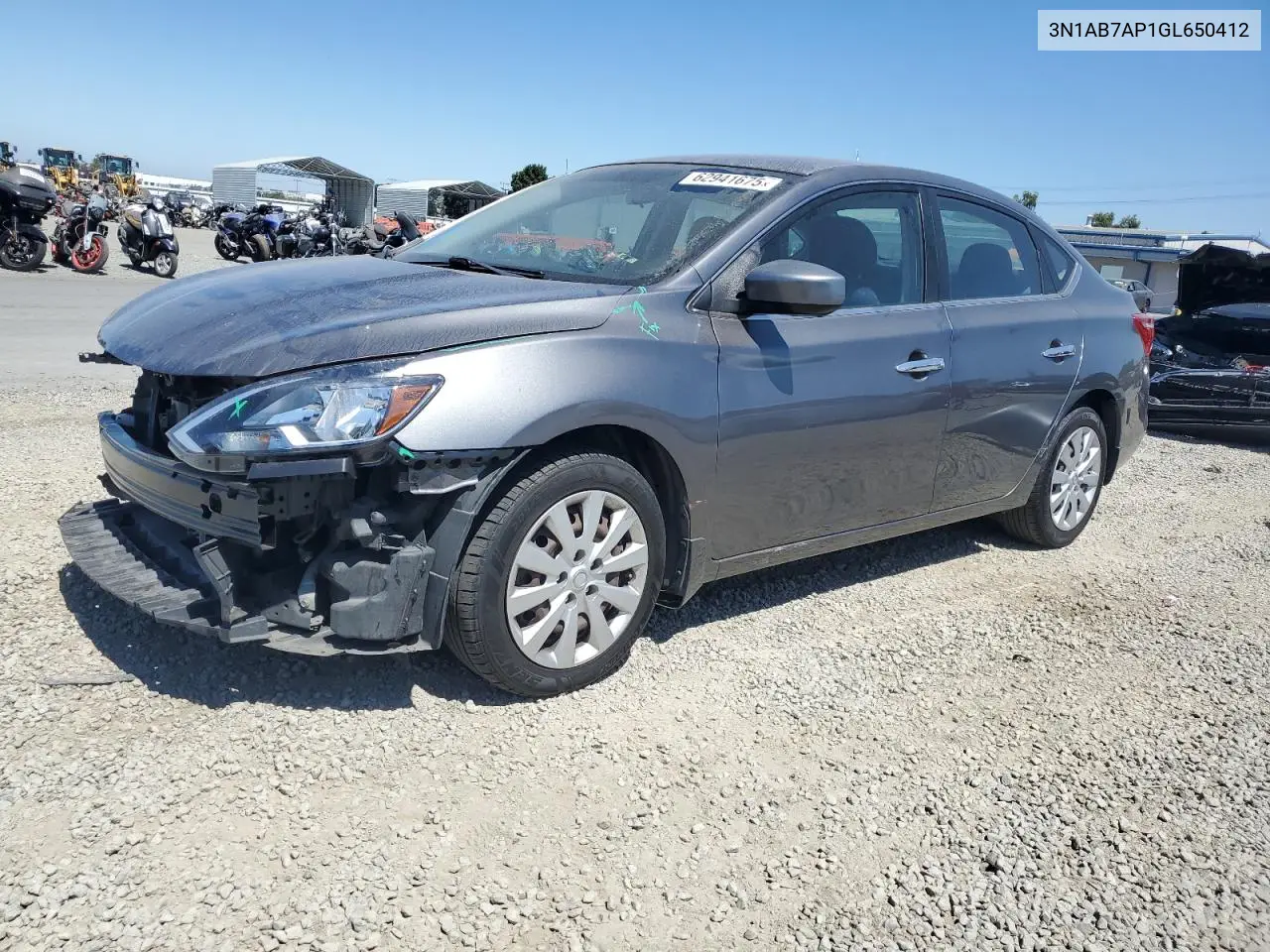 2016 Nissan Sentra S VIN: 3N1AB7AP1GL650412 Lot: 62941675