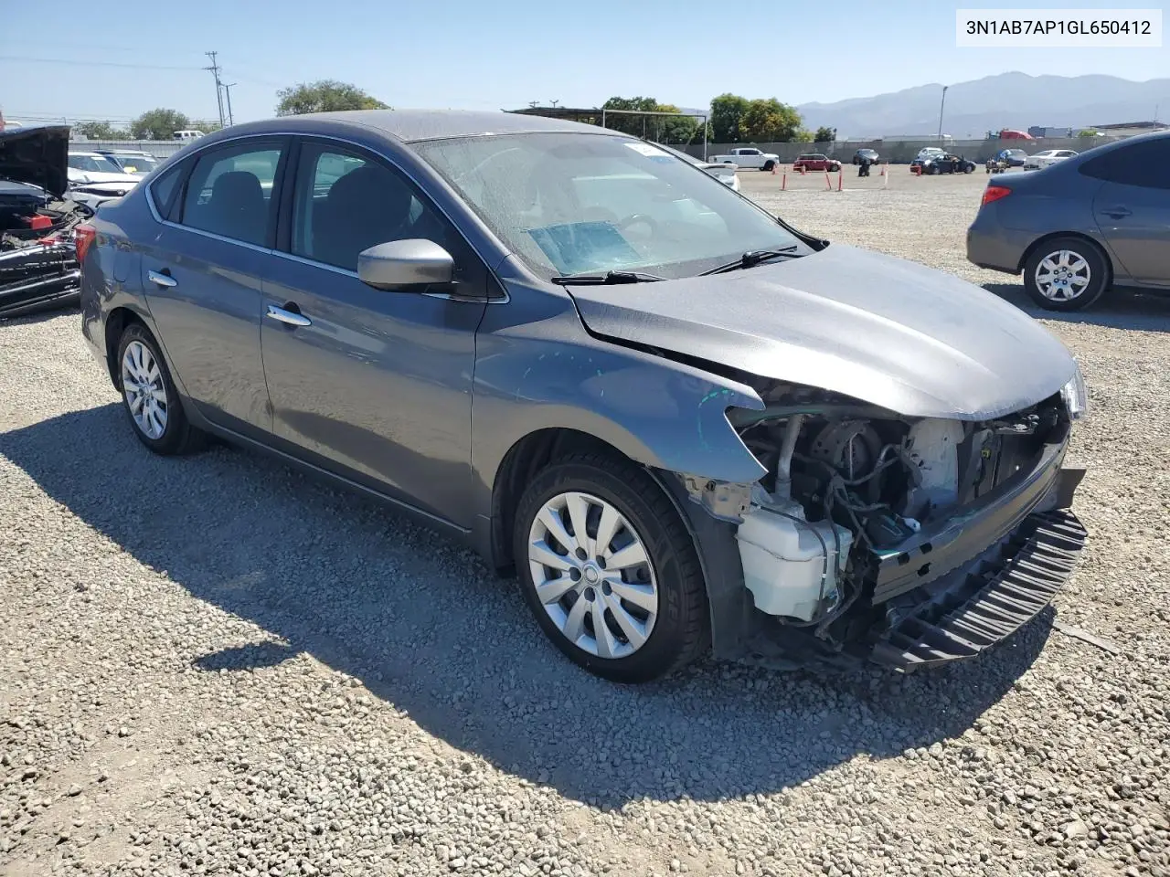 2016 Nissan Sentra S VIN: 3N1AB7AP1GL650412 Lot: 62941675