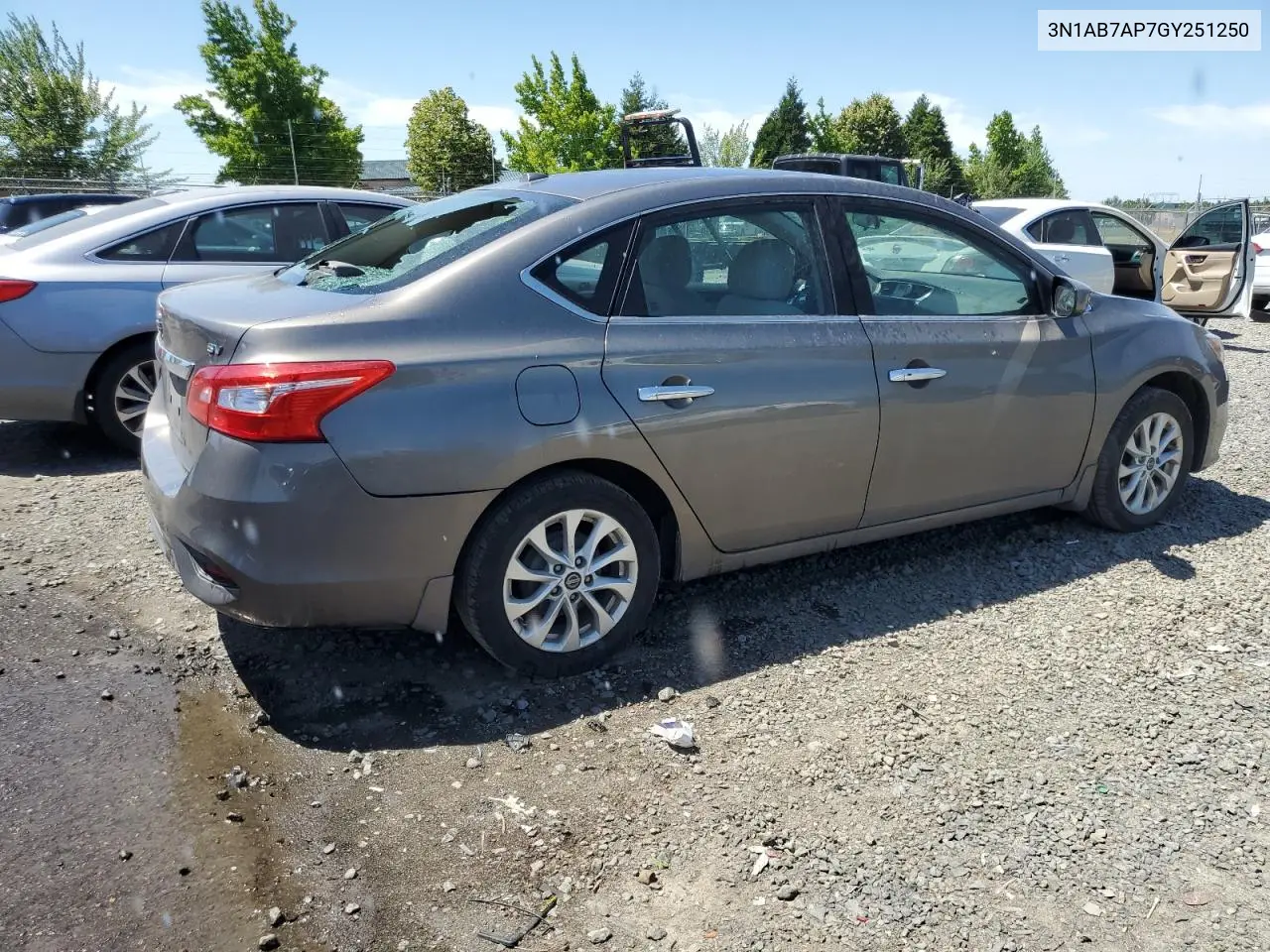 2016 Nissan Sentra S VIN: 3N1AB7AP7GY251250 Lot: 63148625