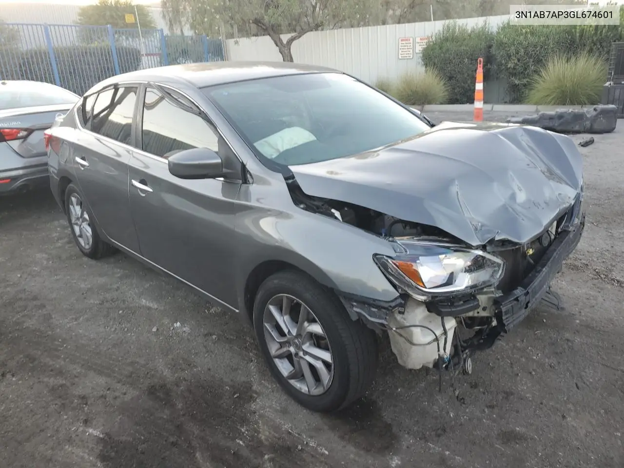 2016 Nissan Sentra S VIN: 3N1AB7AP3GL674601 Lot: 63349025