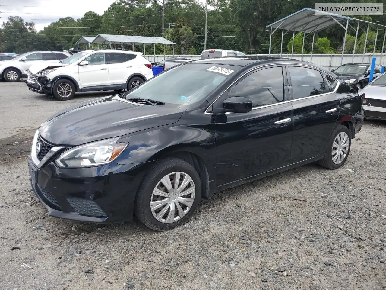 2016 Nissan Sentra S VIN: 3N1AB7AP8GY310726 Lot: 65548775