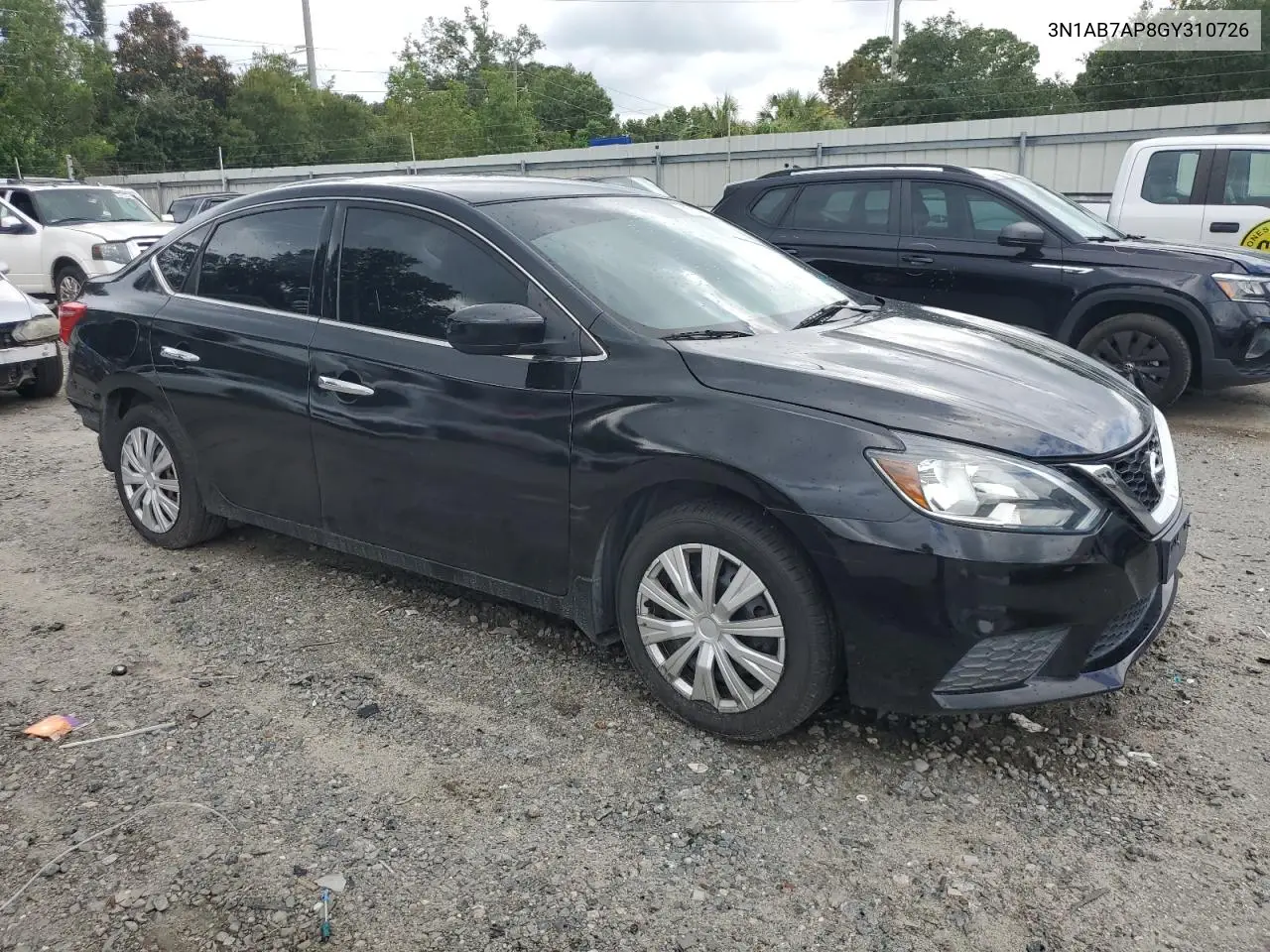 2016 Nissan Sentra S VIN: 3N1AB7AP8GY310726 Lot: 65548775