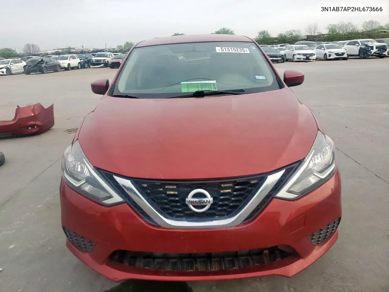 2017 Nissan Sentra S VIN: 3N1AB7AP2HL673666 Lot: 51315235