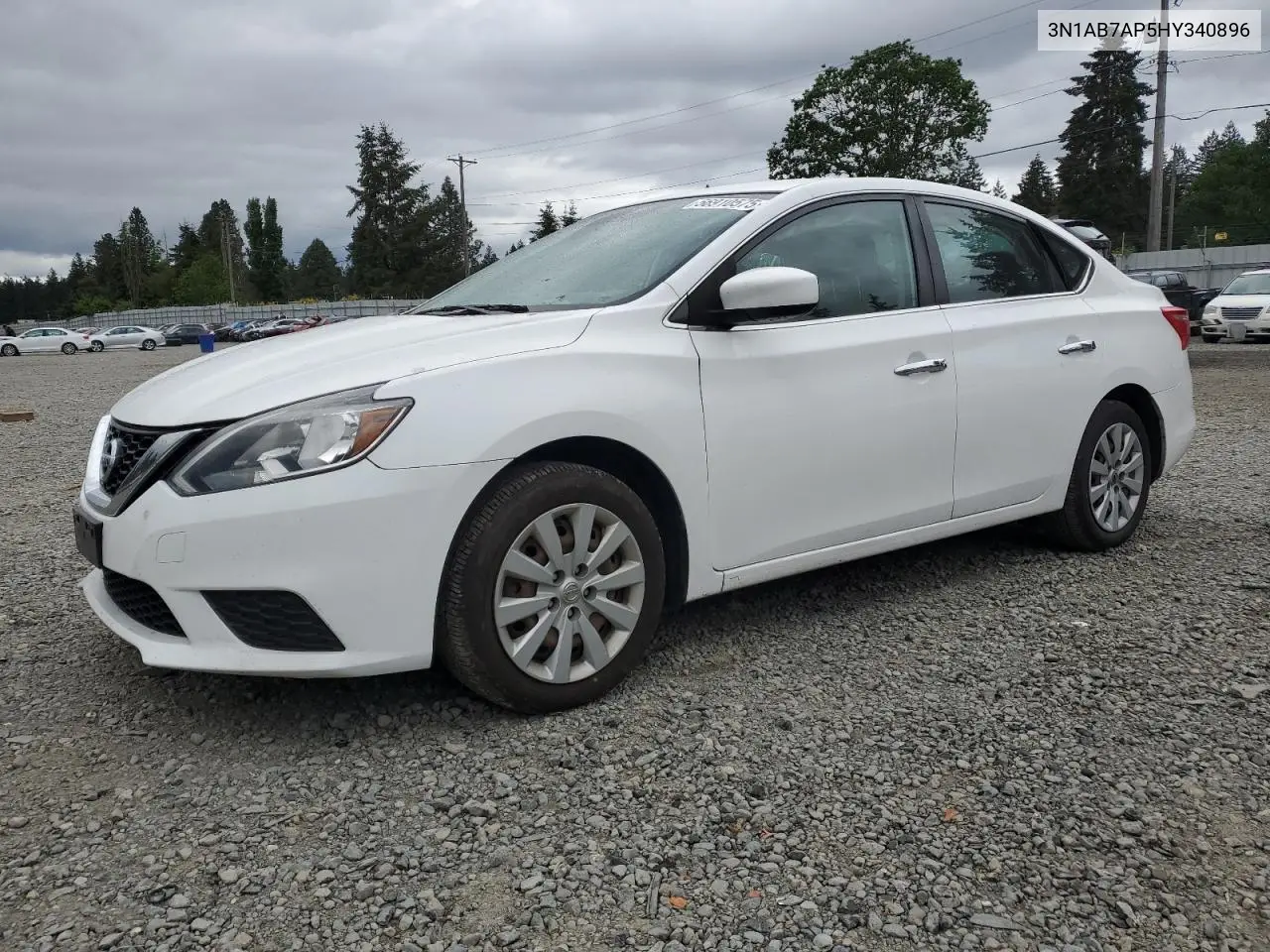2017 Nissan Sentra S VIN: 3N1AB7AP5HY340896 Lot: 56910575