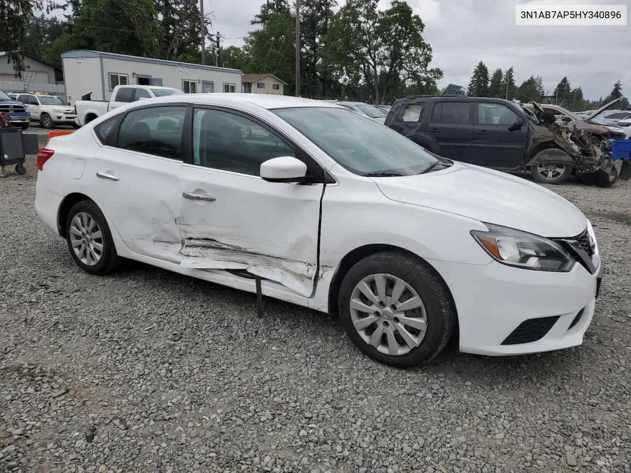 2017 Nissan Sentra S VIN: 3N1AB7AP5HY340896 Lot: 56910575