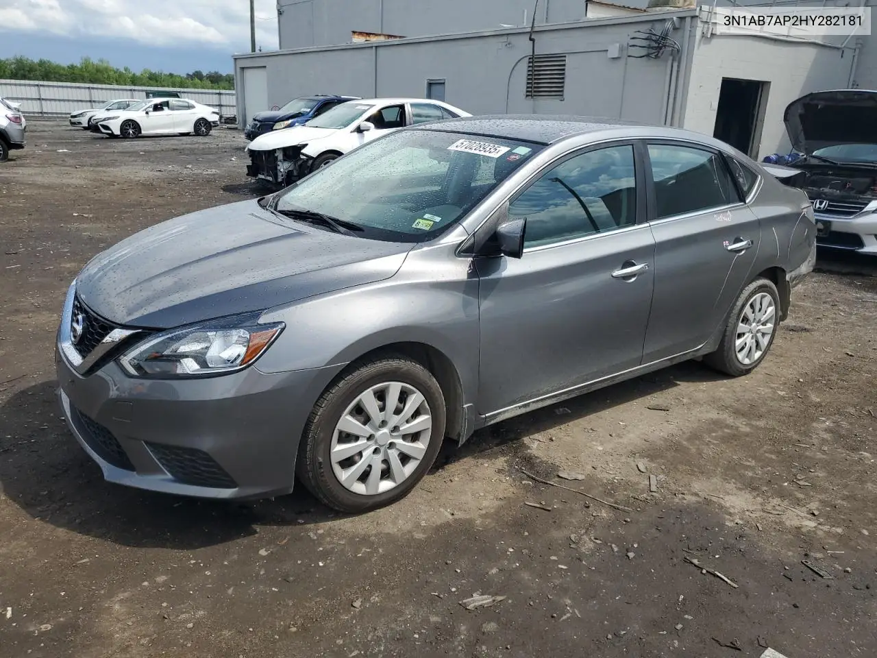 2017 Nissan Sentra S VIN: 3N1AB7AP2HY282181 Lot: 57028935