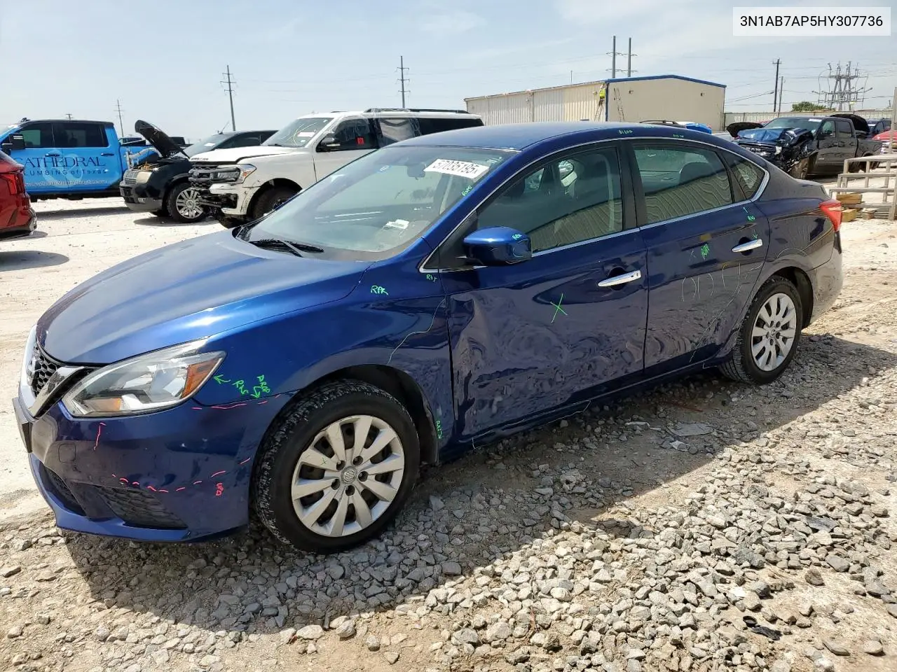 2017 Nissan Sentra S VIN: 3N1AB7AP5HY307736 Lot: 57035195