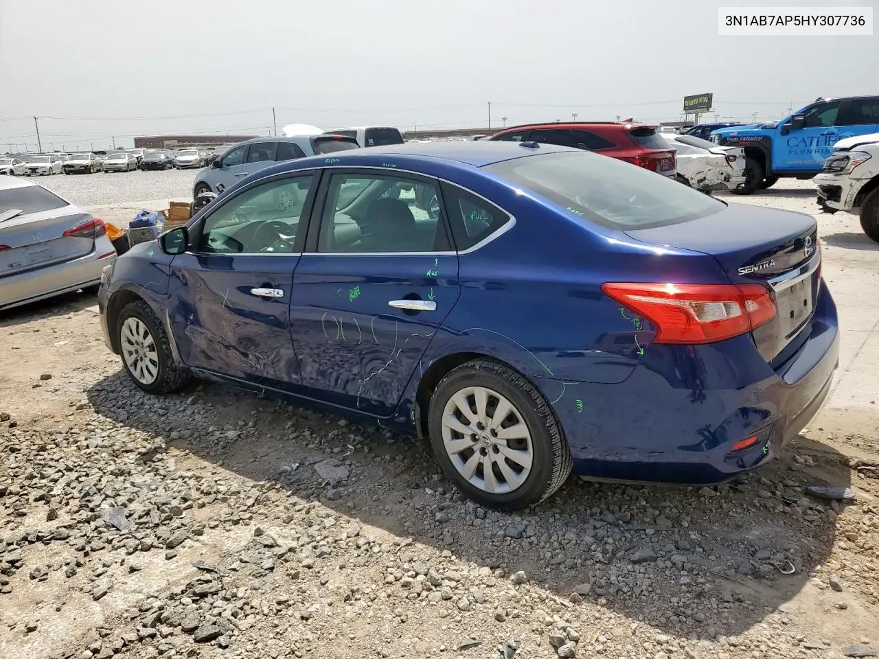 2017 Nissan Sentra S VIN: 3N1AB7AP5HY307736 Lot: 57035195