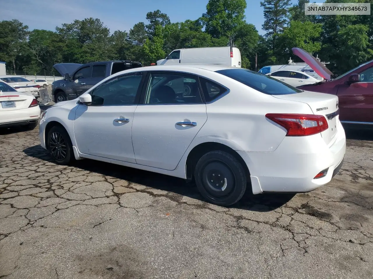 2017 Nissan Sentra S VIN: 3N1AB7APXHY345673 Lot: 57078125