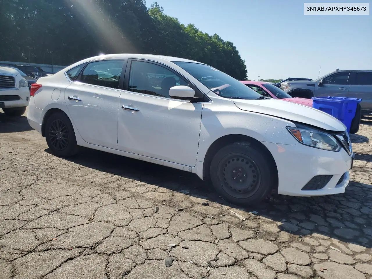 2017 Nissan Sentra S VIN: 3N1AB7APXHY345673 Lot: 57078125