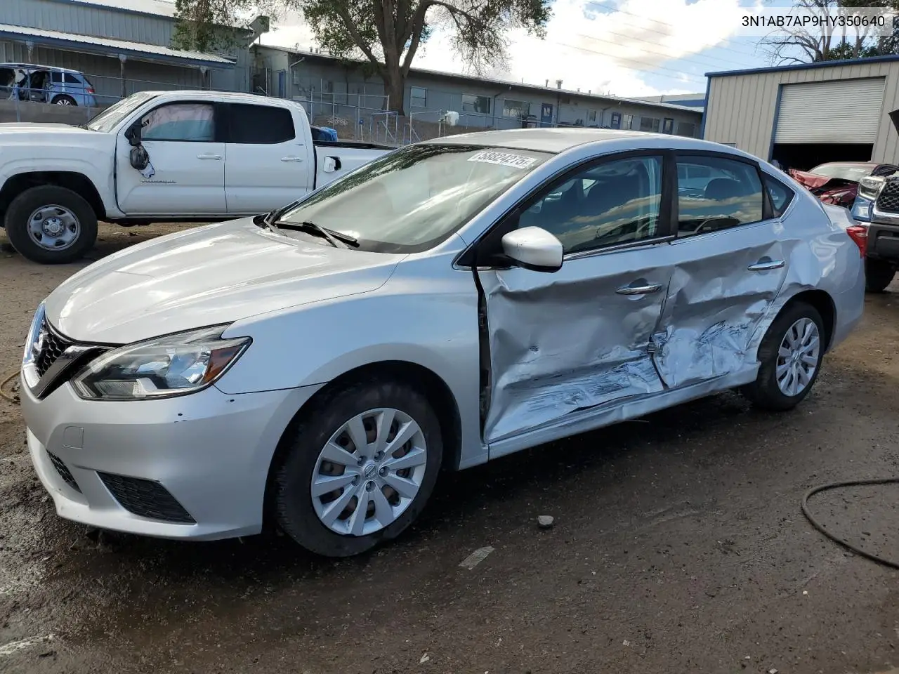 2017 Nissan Sentra S VIN: 3N1AB7AP9HY350640 Lot: 58824275
