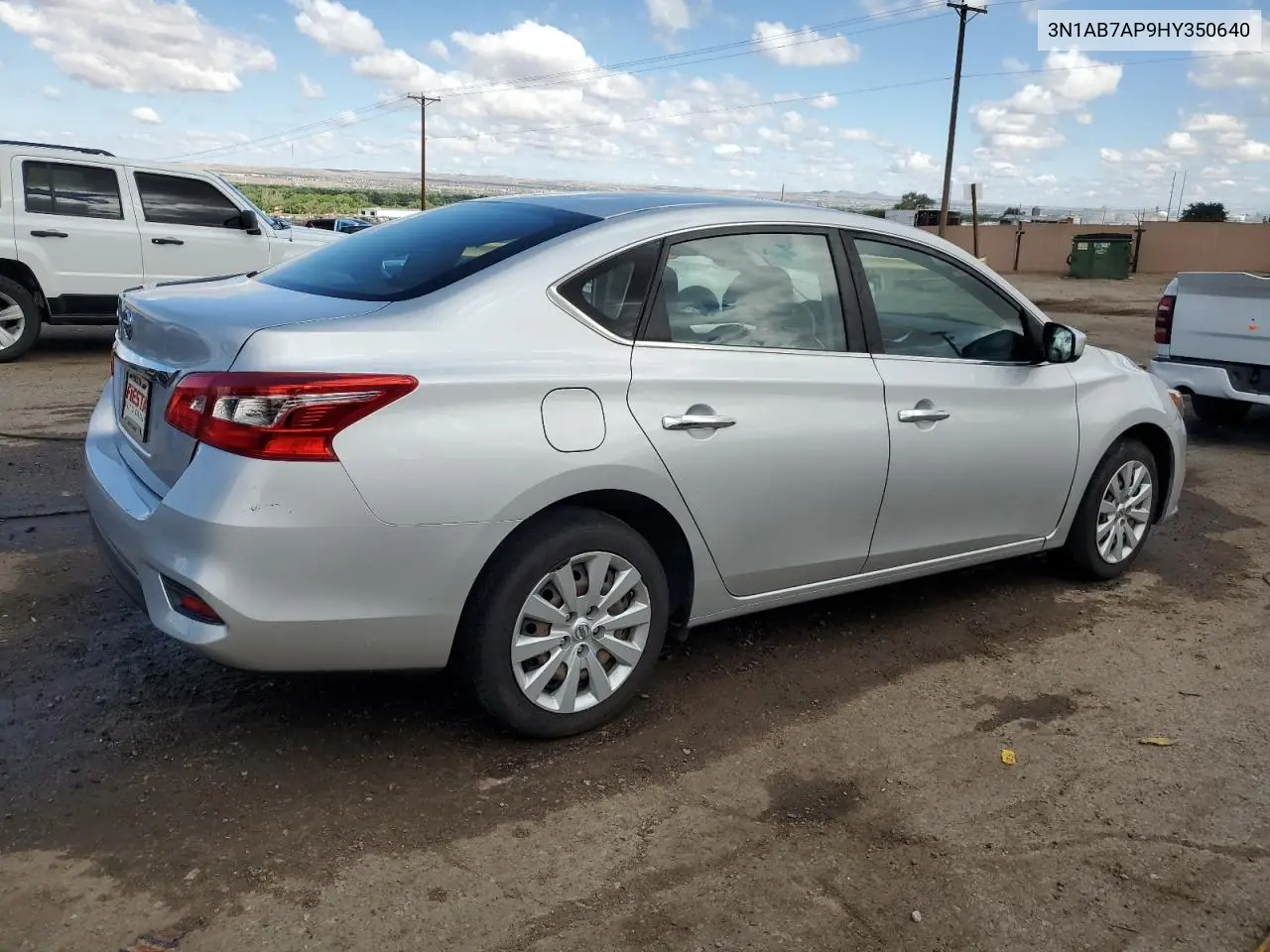 2017 Nissan Sentra S VIN: 3N1AB7AP9HY350640 Lot: 58824275