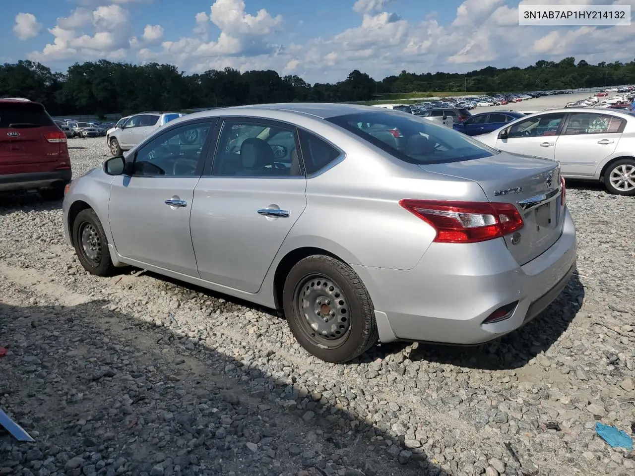 2017 Nissan Sentra S VIN: 3N1AB7AP1HY214132 Lot: 62273785