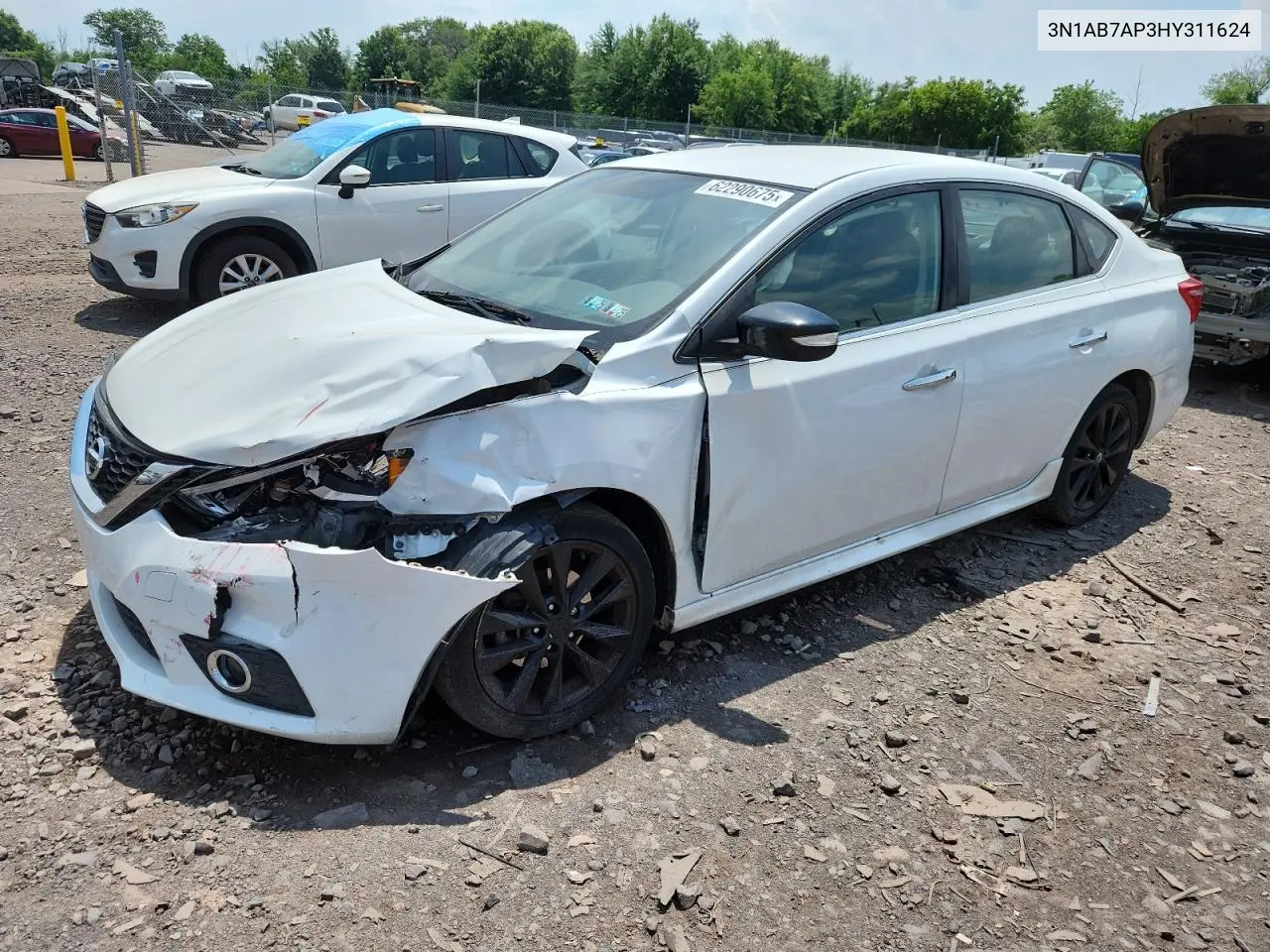 2017 Nissan Sentra S VIN: 3N1AB7AP3HY311624 Lot: 62290675