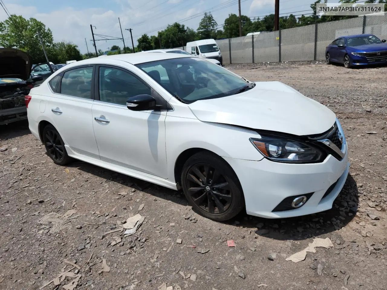 2017 Nissan Sentra S VIN: 3N1AB7AP3HY311624 Lot: 62290675