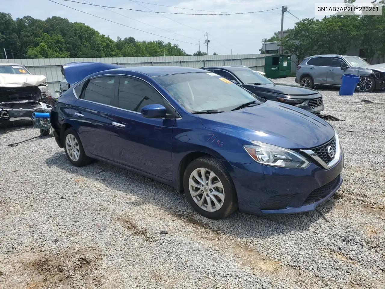 2017 Nissan Sentra S VIN: 3N1AB7AP2HY223261 Lot: 62685345
