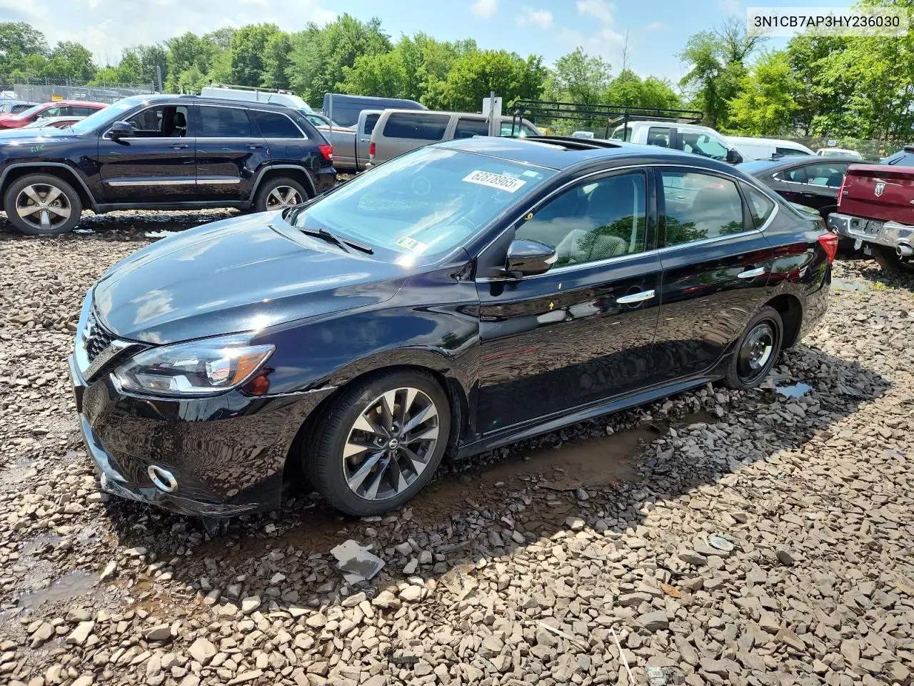 3N1CB7AP3HY236030 2017 Nissan Sentra Sr Turbo