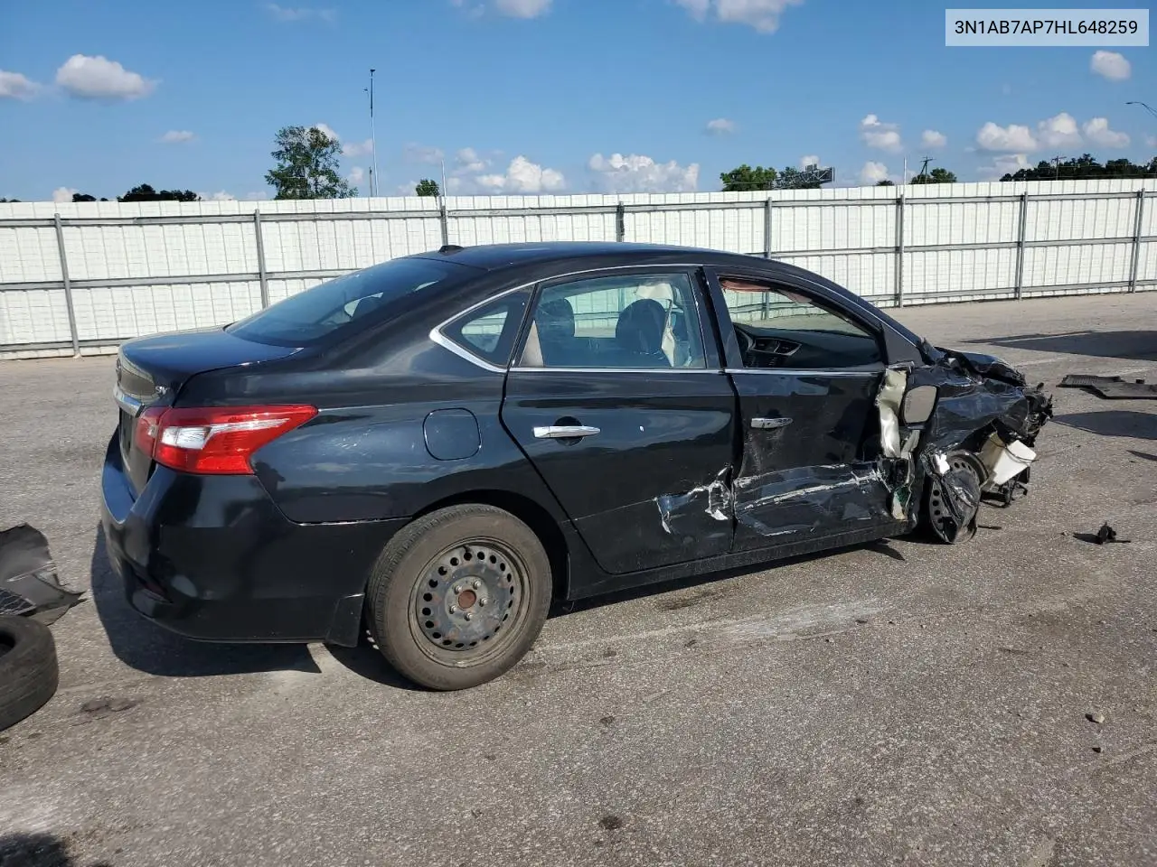 2017 Nissan Sentra S VIN: 3N1AB7AP7HL648259 Lot: 62917145