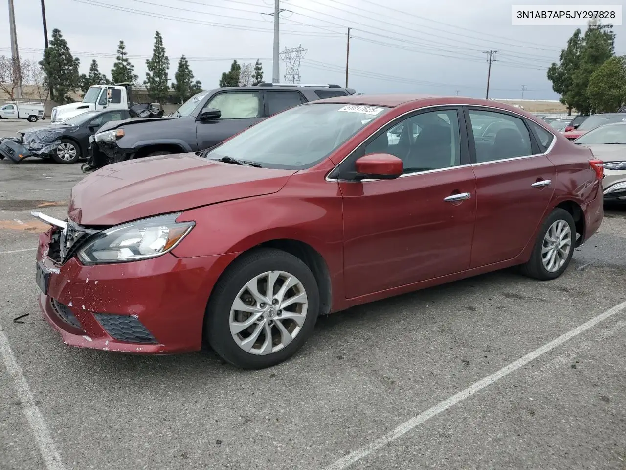 2018 Nissan Sentra S VIN: 3N1AB7AP5JY297828 Lot: 51017625