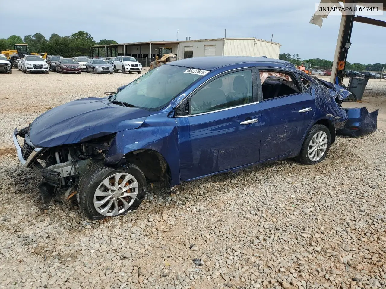 2018 Nissan Sentra S VIN: 3N1AB7AP6JL647481 Lot: 56827545