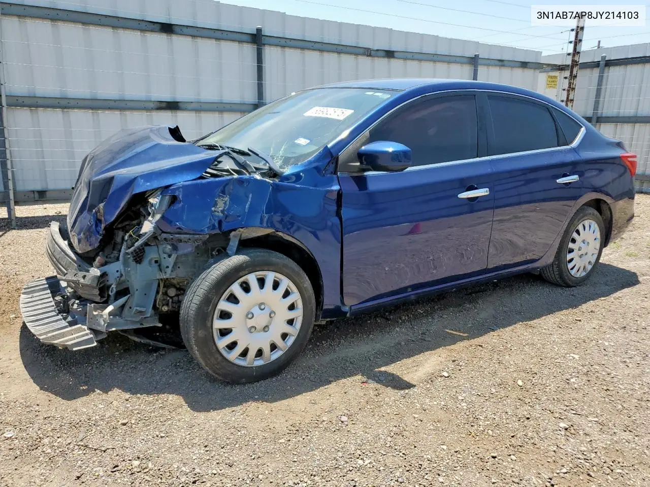 2018 Nissan Sentra S VIN: 3N1AB7AP8JY214103 Lot: 56982575