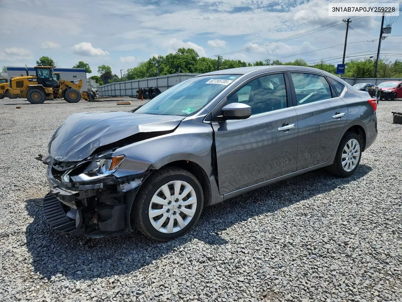 2018 Nissan Sentra S VIN: 3N1AB7AP0JY259228 Lot: 62755735