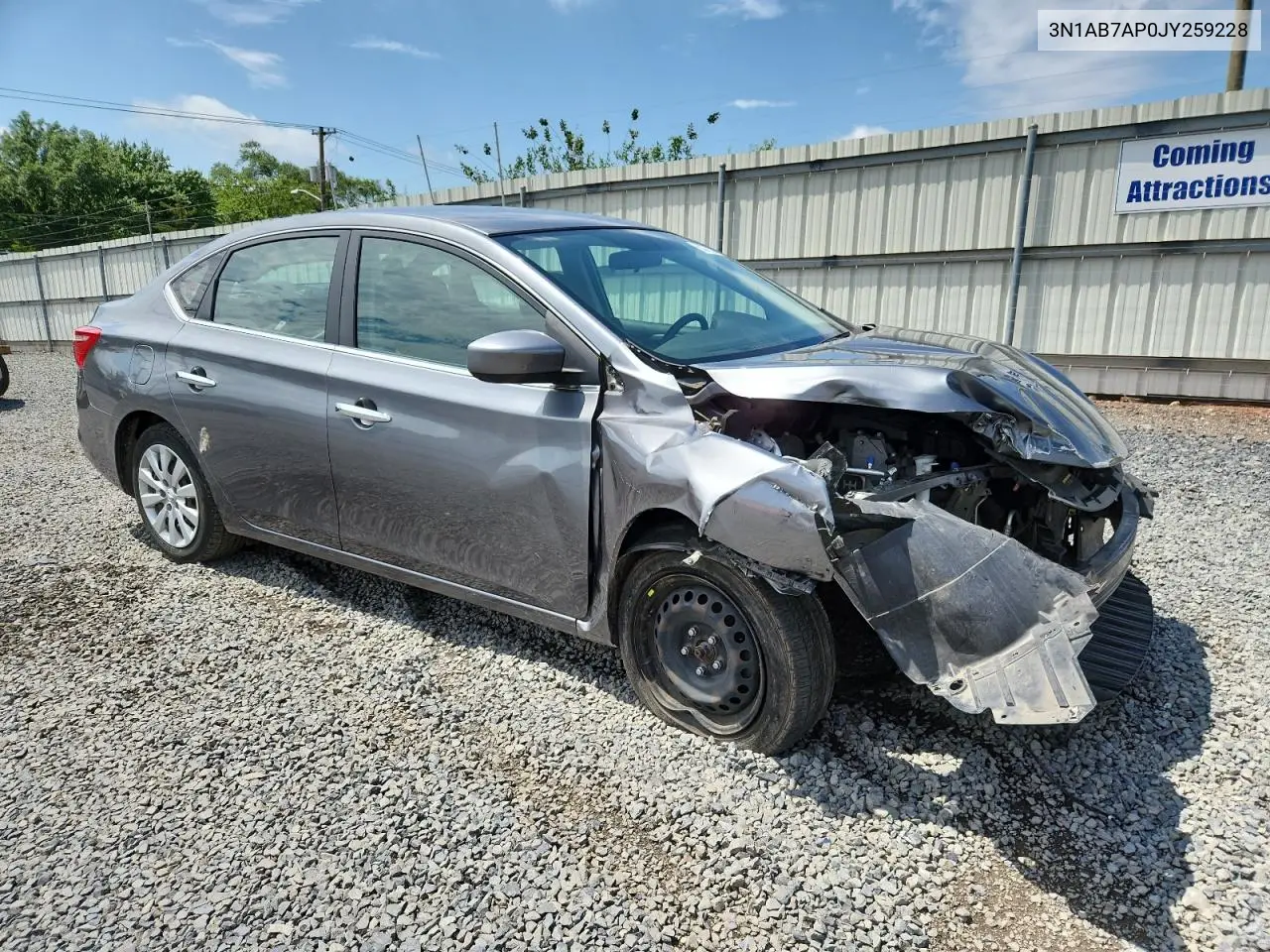 2018 Nissan Sentra S VIN: 3N1AB7AP0JY259228 Lot: 62755735