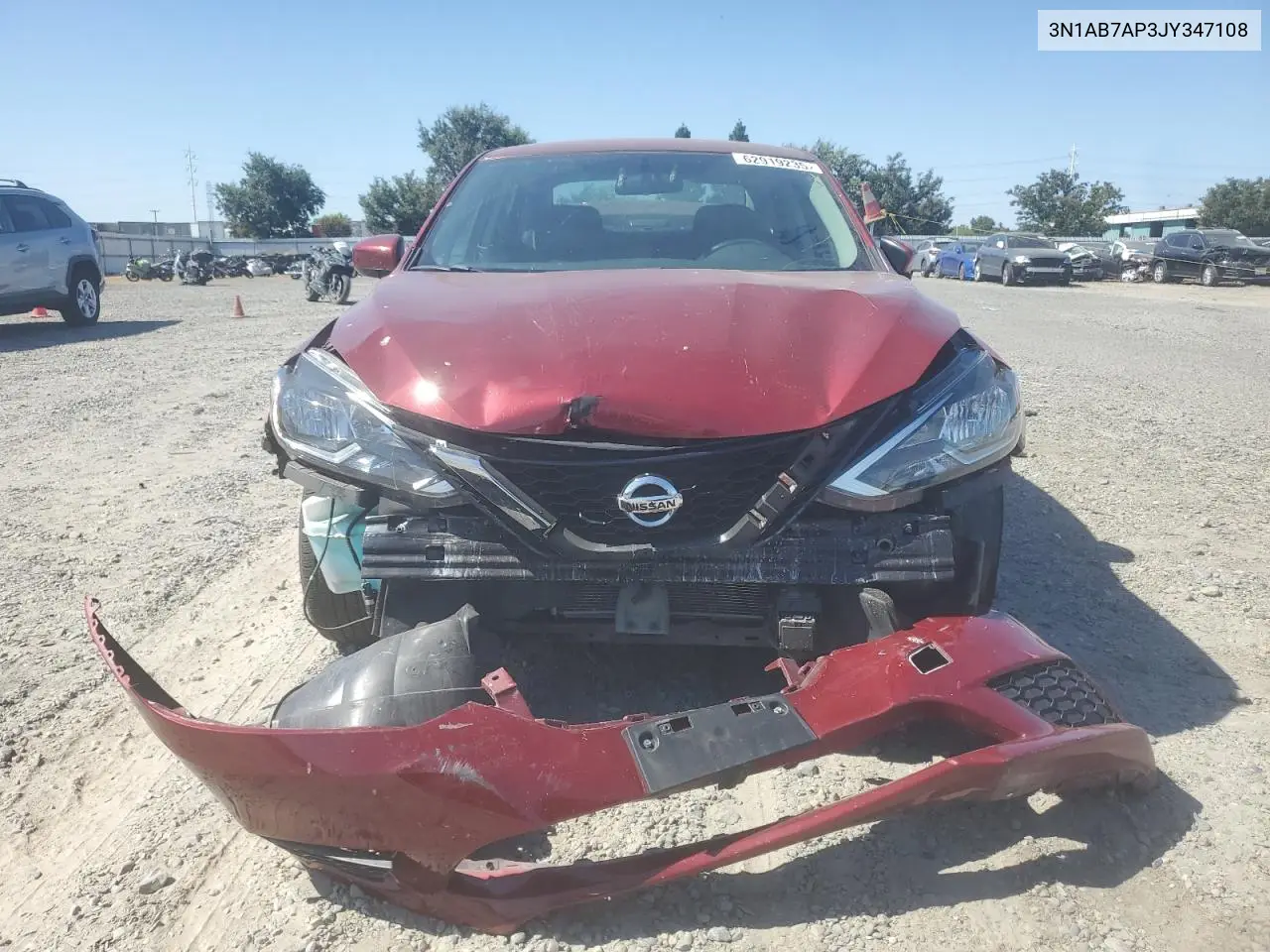 2018 Nissan Sentra S VIN: 3N1AB7AP3JY347108 Lot: 62919235