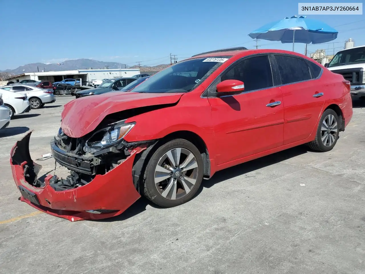 2018 Nissan Sentra S VIN: 3N1AB7AP3JY260664 Lot: 63276135