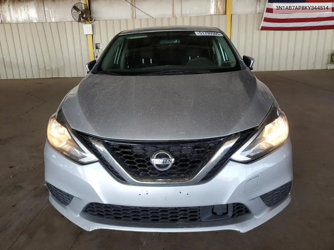 2019 Nissan Sentra S VIN: 3N1AB7AP8KY344514 Lot: 51799305